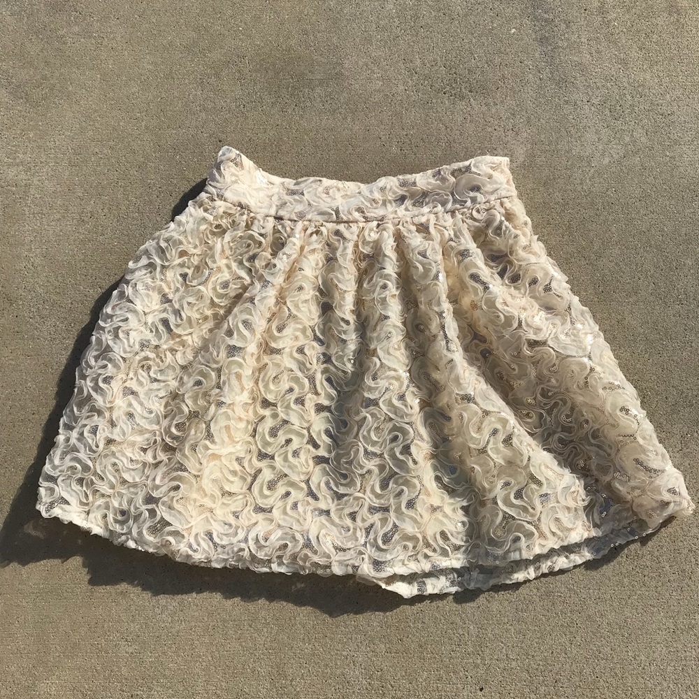Sequin Fit & Flare Skirt